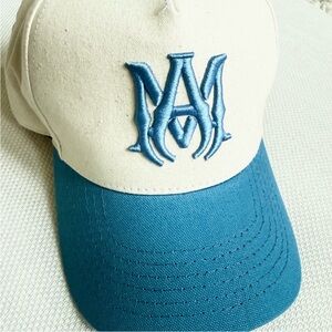 AMIRI Black and Cream Textured Cap